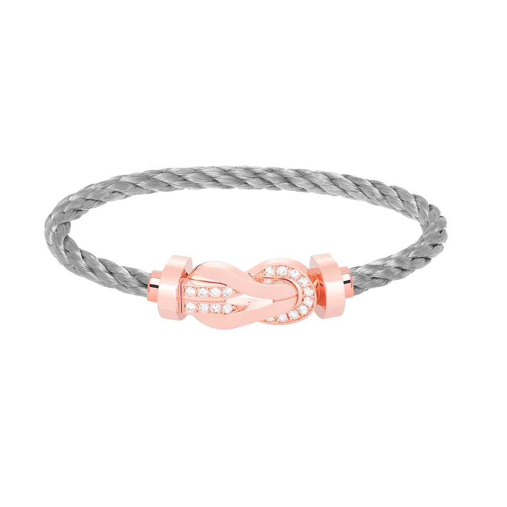 [Regalia jewelry]CHANCE LARGE 8 FIGURE BUCKLE HALF DIAMOND BRACELET ROSE GOLD