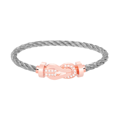 [Regalia jewelry]CHANCE LARGE 8 FIGURE BUCKLE HALF DIAMOND BRACELET ROSE GOLD
