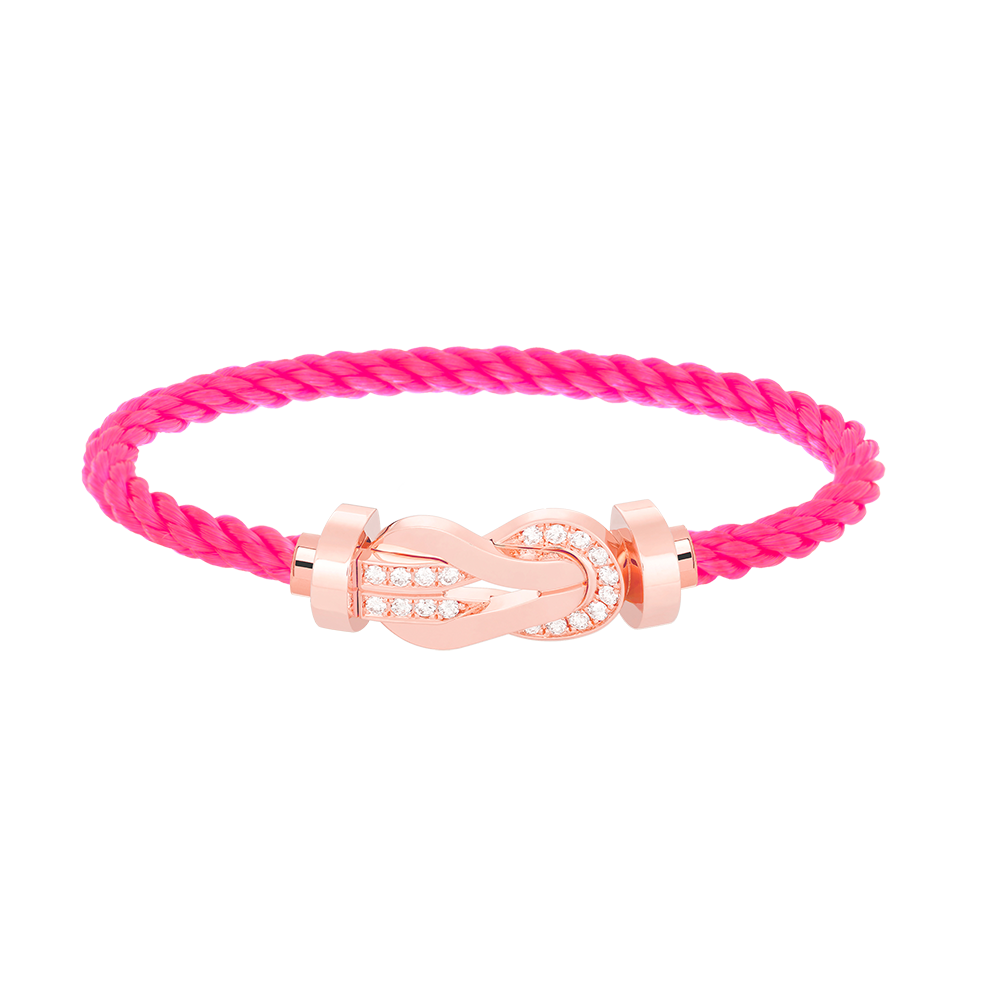 [Regalia jewelry]CHANCE LARGE 8 FIGURE BUCKLE HALF DIAMOND BRACELET ROSE GOLD