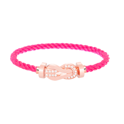 [Regalia jewelry]CHANCE LARGE 8 FIGURE BUCKLE HALF DIAMOND BRACELET ROSE GOLD