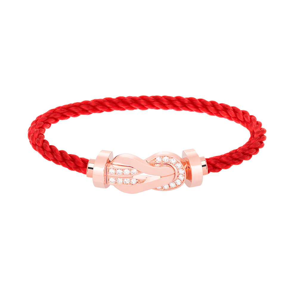 [Regalia jewelry]CHANCE LARGE 8 FIGURE BUCKLE HALF DIAMOND BRACELET ROSE GOLD