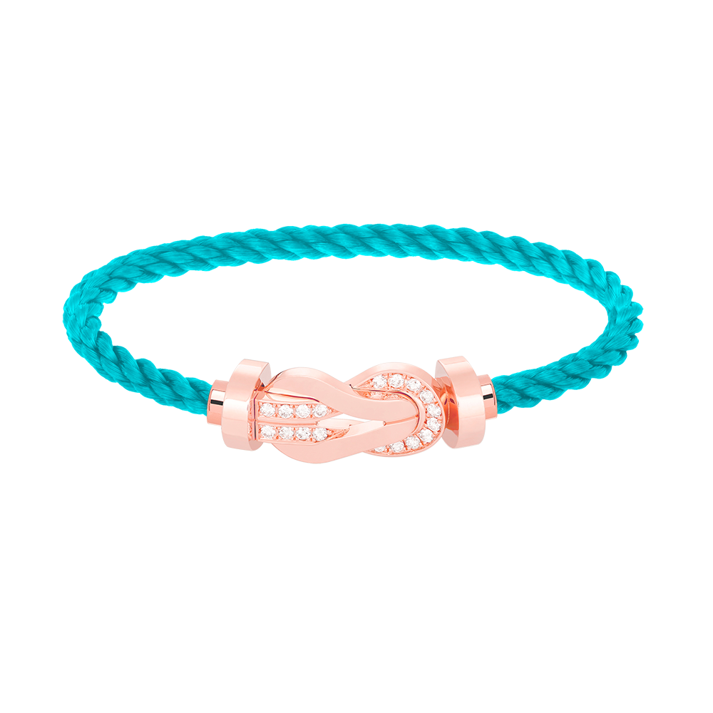 [Regalia jewelry]CHANCE LARGE 8 FIGURE BUCKLE HALF DIAMOND BRACELET ROSE GOLD