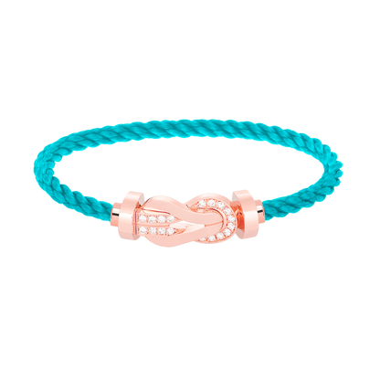 [Regalia jewelry]CHANCE LARGE 8 FIGURE BUCKLE HALF DIAMOND BRACELET ROSE GOLD