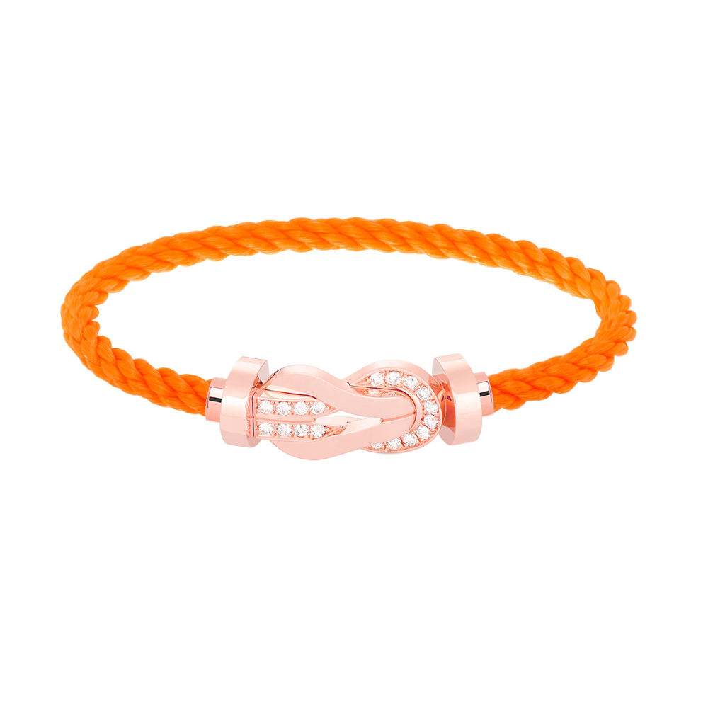 [Regalia jewelry]CHANCE LARGE 8 FIGURE BUCKLE HALF DIAMOND BRACELET ROSE GOLD