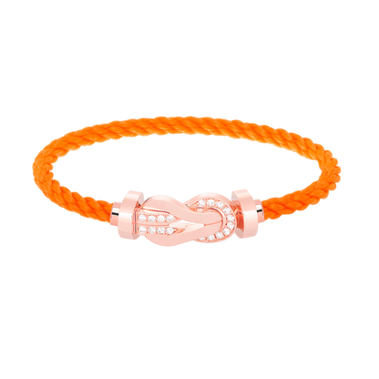[Regalia jewelry]CHANCE LARGE 8 FIGURE BUCKLE HALF DIAMOND BRACELET ROSE GOLD