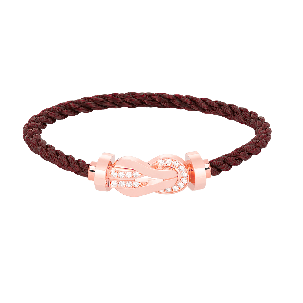 [Regalia jewelry]CHANCE LARGE 8 FIGURE BUCKLE HALF DIAMOND BRACELET ROSE GOLD