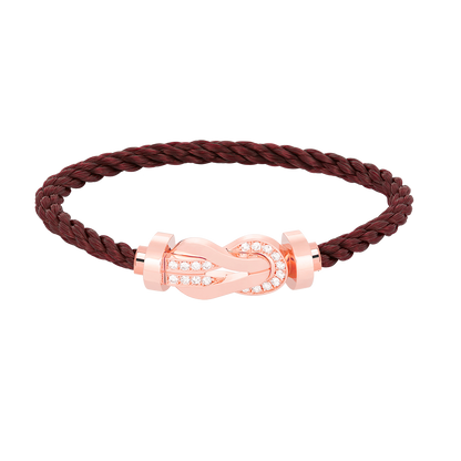[Regalia jewelry]CHANCE LARGE 8 FIGURE BUCKLE HALF DIAMOND BRACELET ROSE GOLD