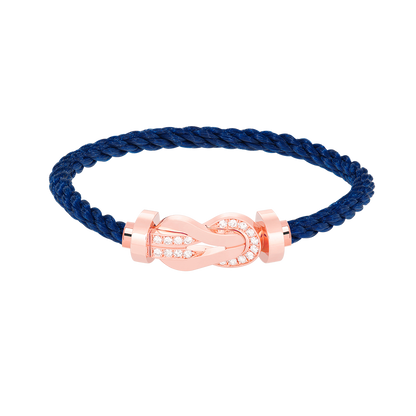 [Regalia jewelry]CHANCE LARGE 8 FIGURE BUCKLE HALF DIAMOND BRACELET ROSE GOLD