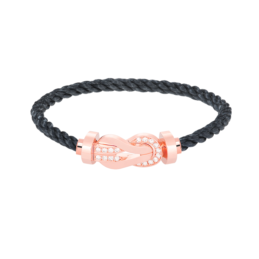 [Regalia jewelry]CHANCE LARGE 8 FIGURE BUCKLE HALF DIAMOND BRACELET ROSE GOLD