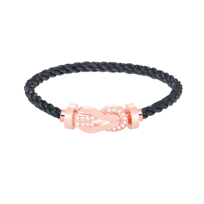 [Regalia jewelry]CHANCE LARGE 8 FIGURE BUCKLE HALF DIAMOND BRACELET ROSE GOLD