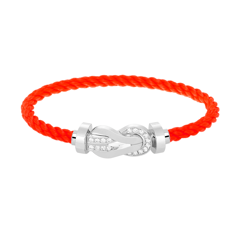 [Regalia jewelry]CHANCE LARGE 8 FIGURE BUCKLE HALF DIAMOND BRACELET SILVER