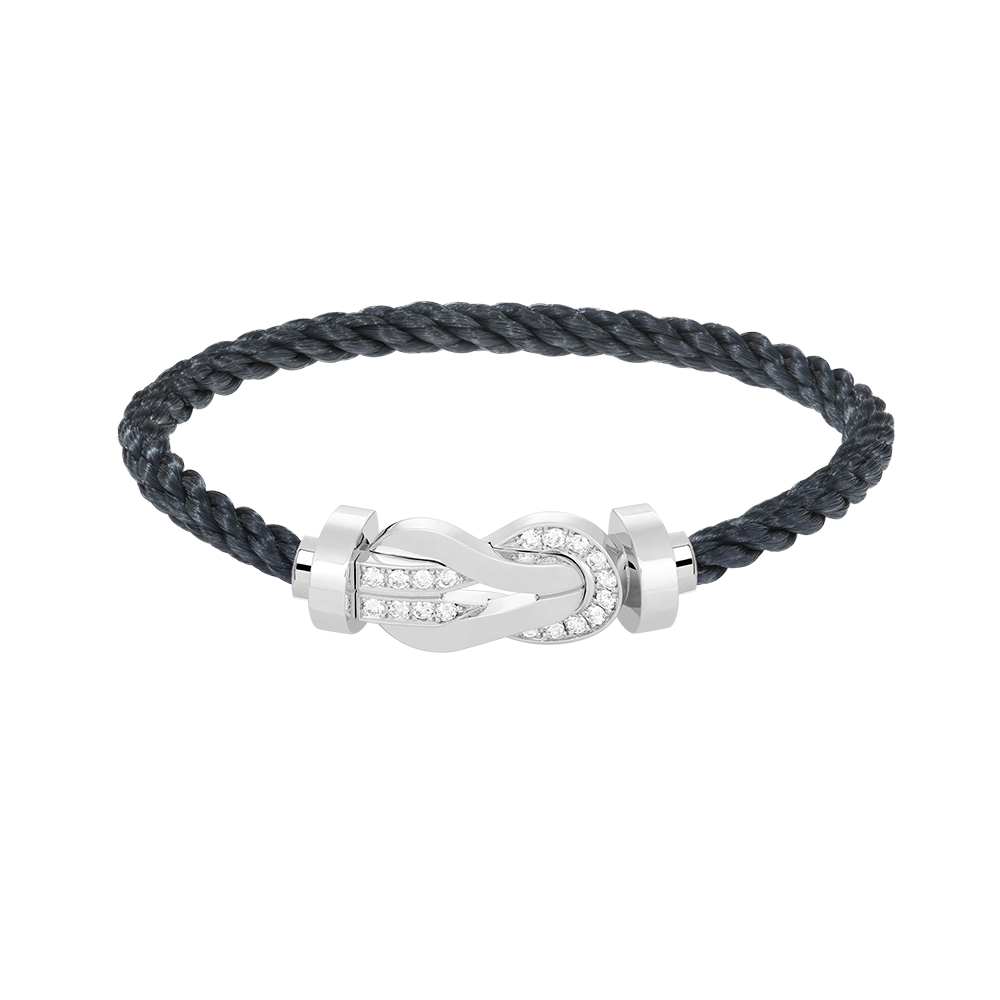 [Regalia jewelry]CHANCE LARGE 8 FIGURE BUCKLE HALF DIAMOND BRACELET SILVER