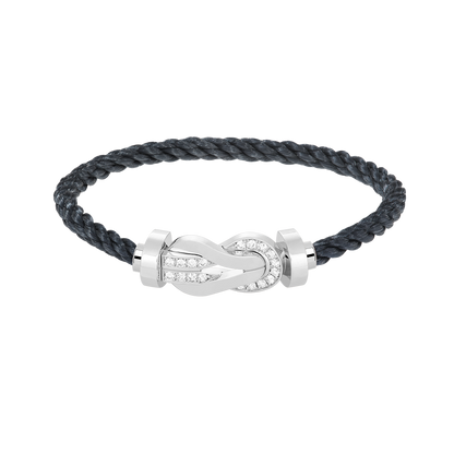 [Regalia jewelry]CHANCE LARGE 8 FIGURE BUCKLE HALF DIAMOND BRACELET SILVER