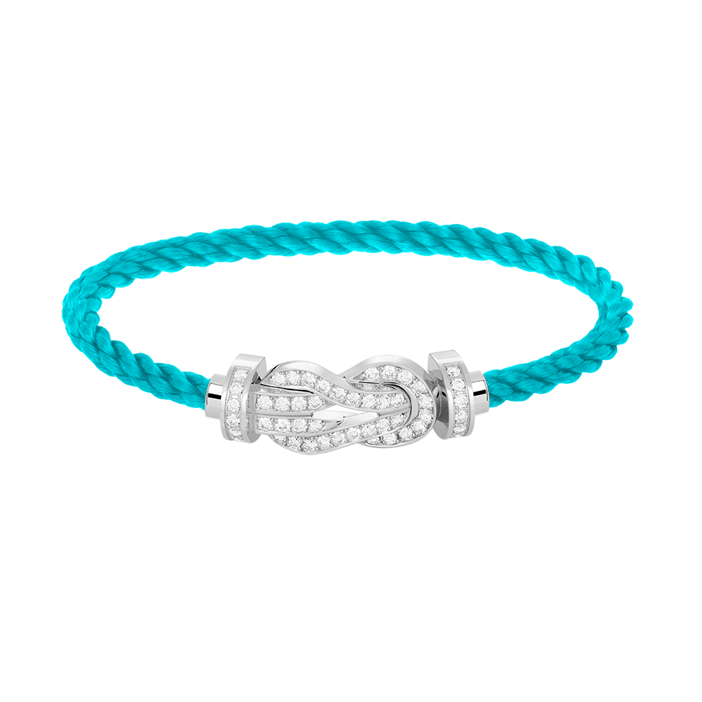 [Regalia jewelry]CHANCE LARGE 8 FIGURE BUCKLE FULL DIAMOND BRACELET SILVER