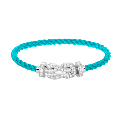 [Regalia jewelry]CHANCE LARGE 8 FIGURE BUCKLE FULL DIAMOND BRACELET SILVER