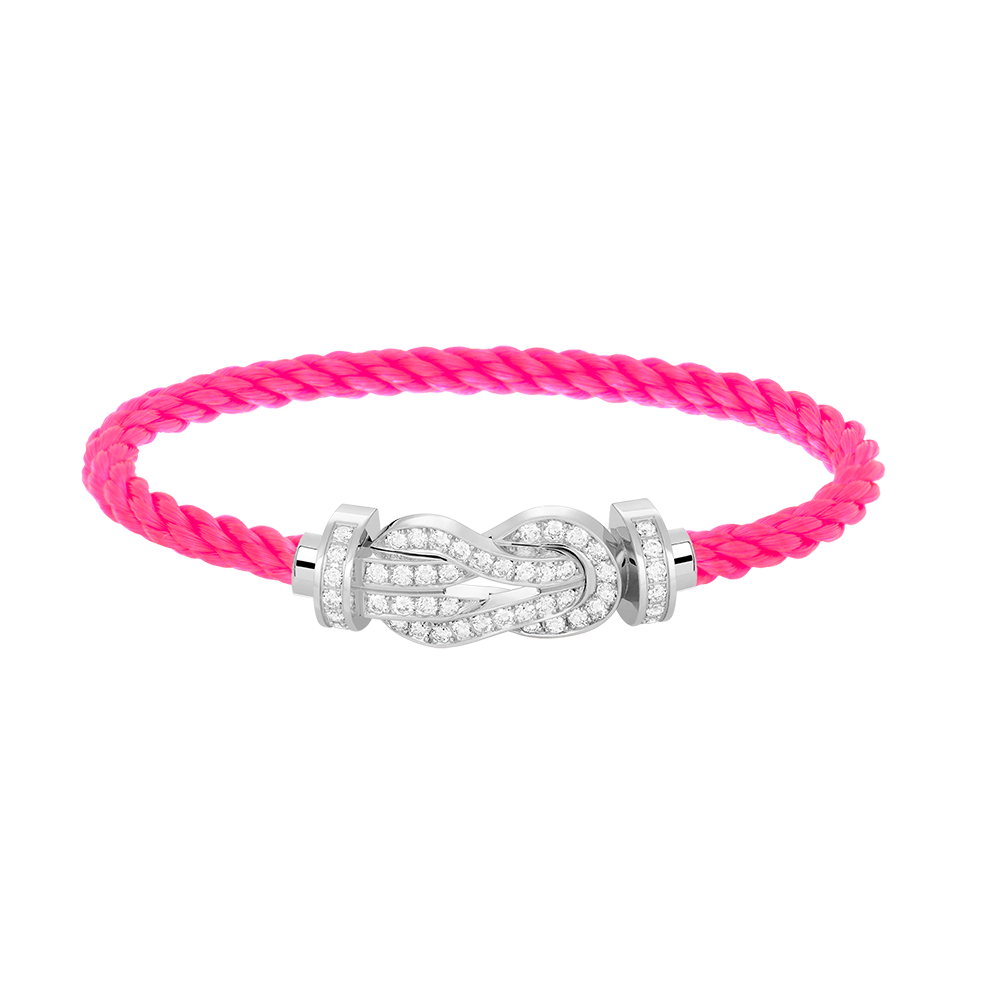 [Regalia jewelry]CHANCE LARGE 8 FIGURE BUCKLE FULL DIAMOND BRACELET SILVER