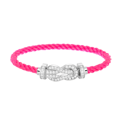 [Regalia jewelry]CHANCE LARGE 8 FIGURE BUCKLE FULL DIAMOND BRACELET SILVER