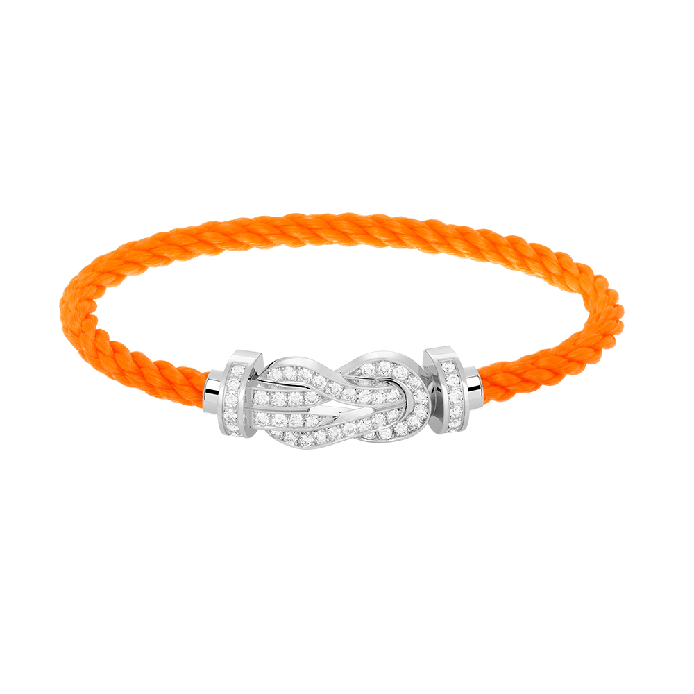 [Regalia jewelry]CHANCE LARGE 8 FIGURE BUCKLE FULL DIAMOND BRACELET SILVER