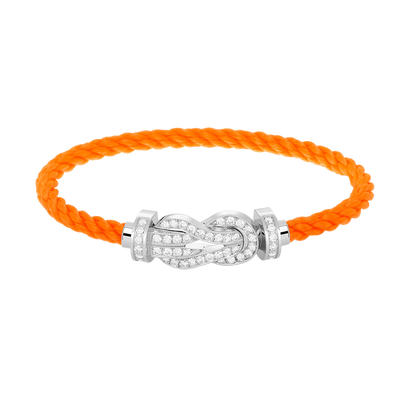 [Regalia jewelry]CHANCE LARGE 8 FIGURE BUCKLE FULL DIAMOND BRACELET SILVER