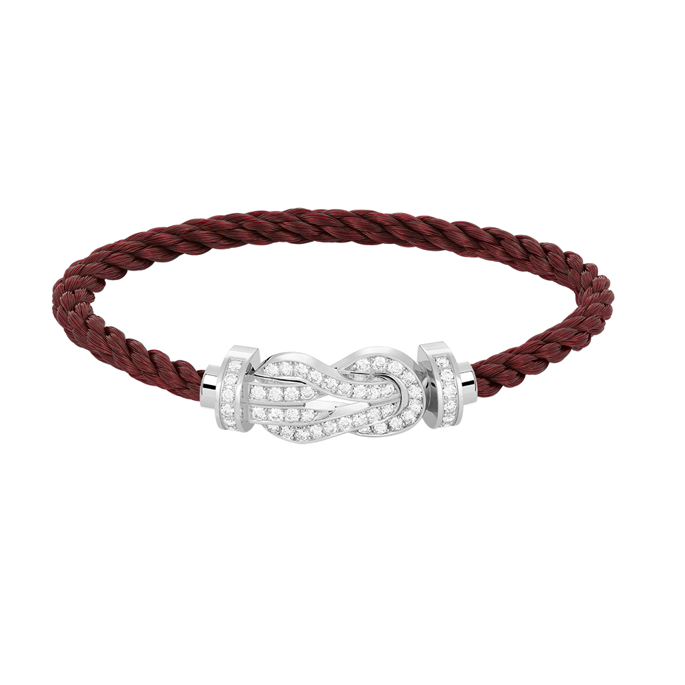 [Regalia jewelry]CHANCE LARGE 8 FIGURE BUCKLE FULL DIAMOND BRACELET SILVER