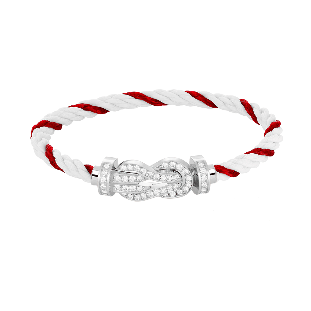 [Regalia jewelry]CHANCE LARGE 8 FIGURE BUCKLE FULL DIAMOND BRACELET SILVER