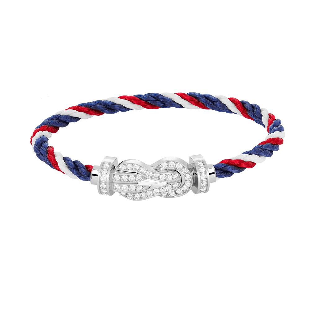 [Regalia jewelry]CHANCE LARGE 8 FIGURE BUCKLE FULL DIAMOND BRACELET SILVER