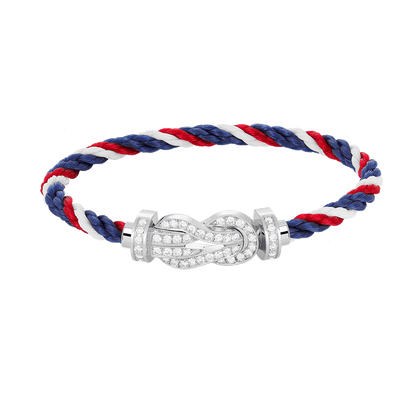 [Regalia jewelry]CHANCE LARGE 8 FIGURE BUCKLE FULL DIAMOND BRACELET SILVER