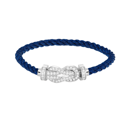 [Regalia jewelry]CHANCE LARGE 8 FIGURE BUCKLE FULL DIAMOND BRACELET SILVER