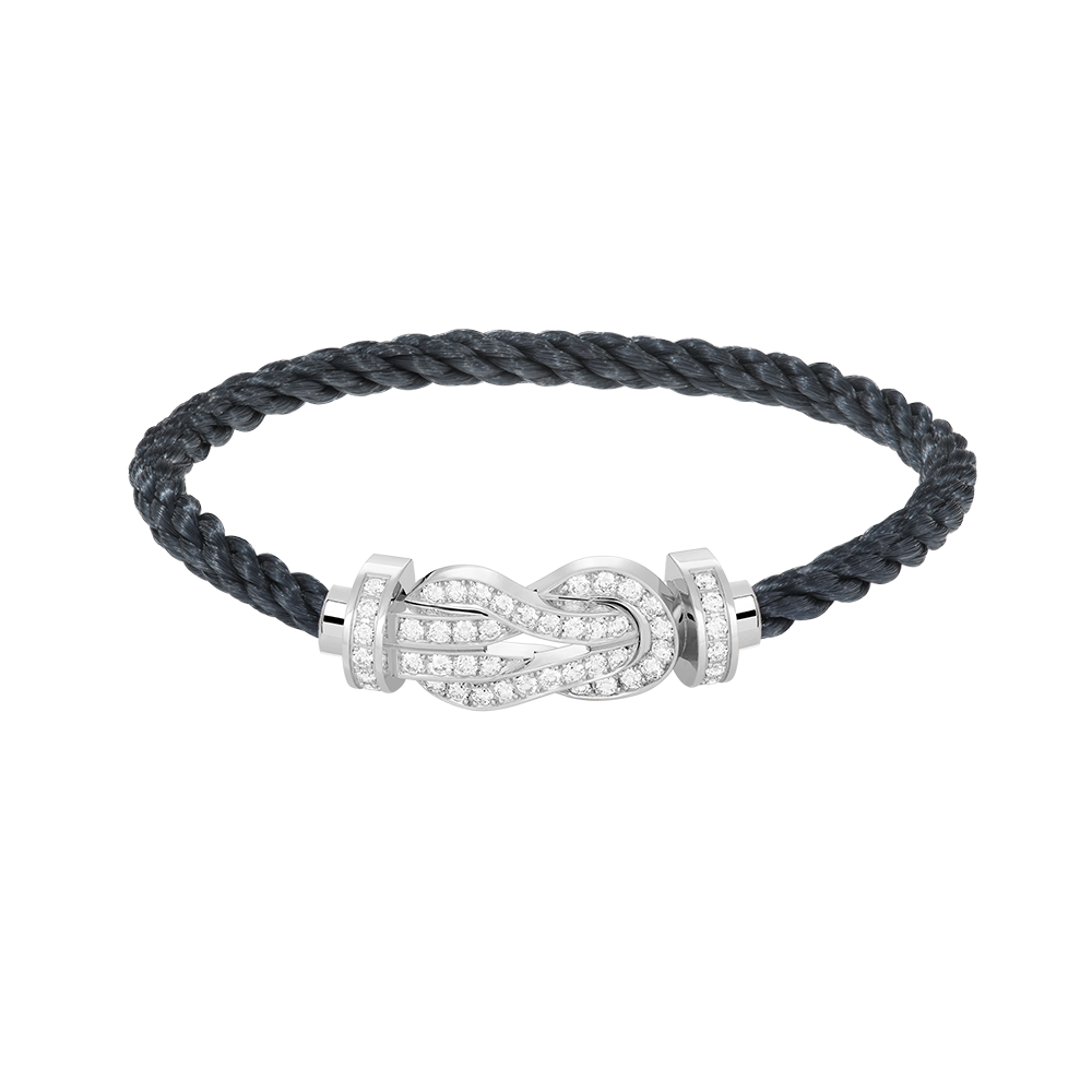 [Regalia jewelry]CHANCE LARGE 8 FIGURE BUCKLE FULL DIAMOND BRACELET SILVER