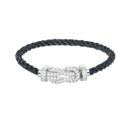 [Regalia jewelry]CHANCE LARGE 8 FIGURE BUCKLE FULL DIAMOND BRACELET SILVER