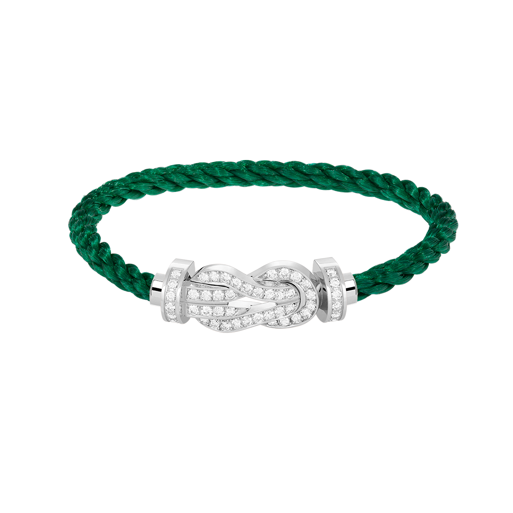 [Regalia jewelry]CHANCE LARGE 8 FIGURE BUCKLE FULL DIAMOND BRACELET SILVER