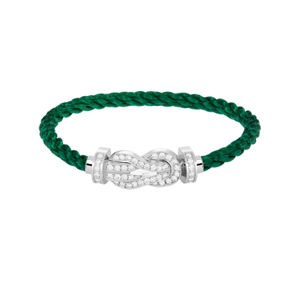 [Regalia jewelry]CHANCE LARGE 8 FIGURE BUCKLE FULL DIAMOND BRACELET SILVER