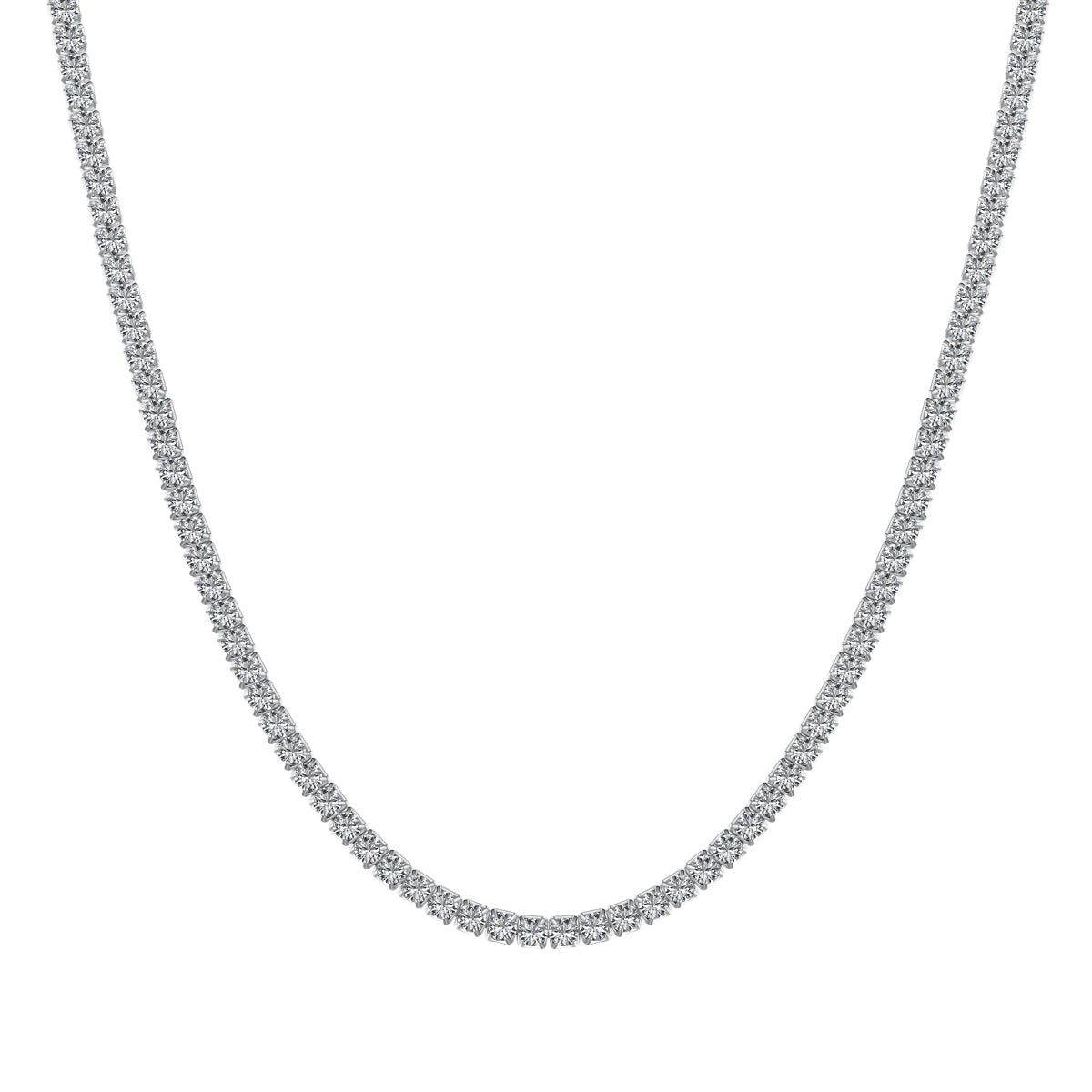 [Regalia jewelry]Delicate Round Shape Tennis Necklace
