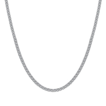 [Regalia jewelry]Delicate Round Shape Tennis Necklace