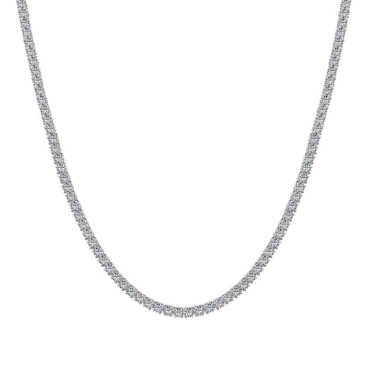 [Regalia jewelry]Delicate Round Shape Tennis Necklace