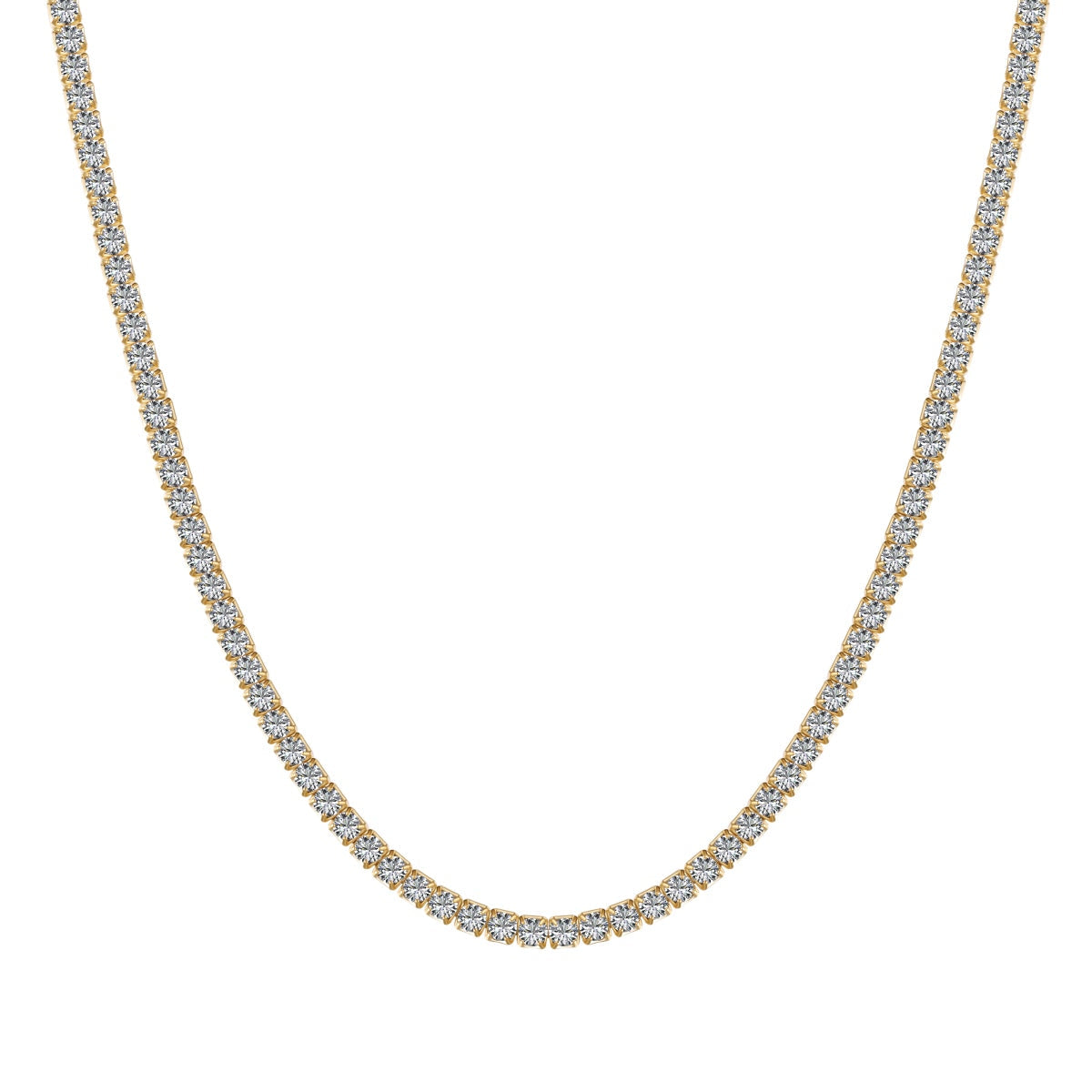 [Regalia jewelry]Delicate Round Shape Tennis Necklace