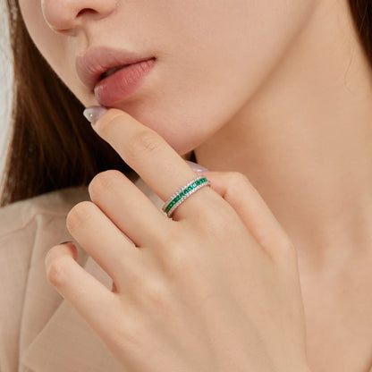 [Regalia jewelry]Delicate Colorful Round Cut Daily Ring