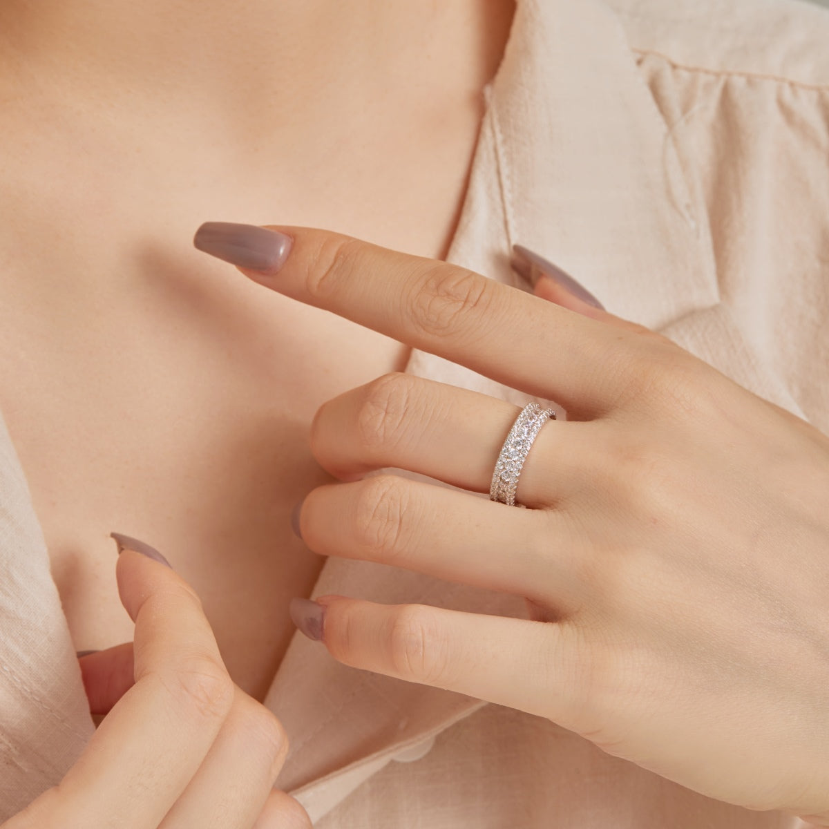 [Regalia jewelry]Delicate Colorful Round Cut Daily Ring