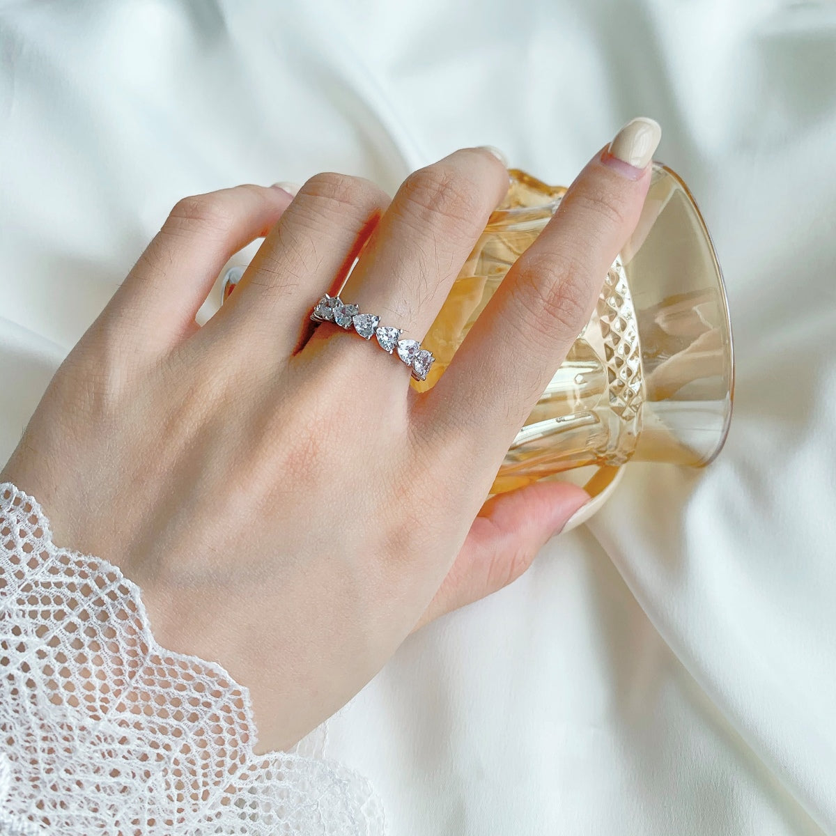 [Regalia jewelry]0.25 Carat Radiant Romance Heart Cut Lover Ring