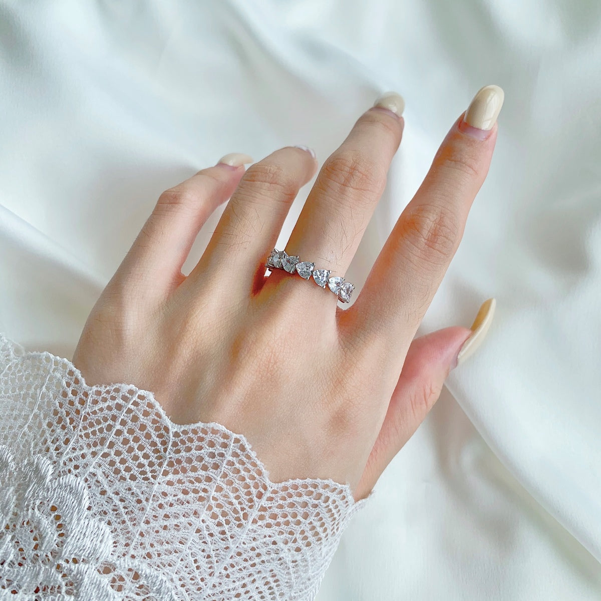 [Regalia jewelry]0.25 Carat Radiant Romance Heart Cut Lover Ring
