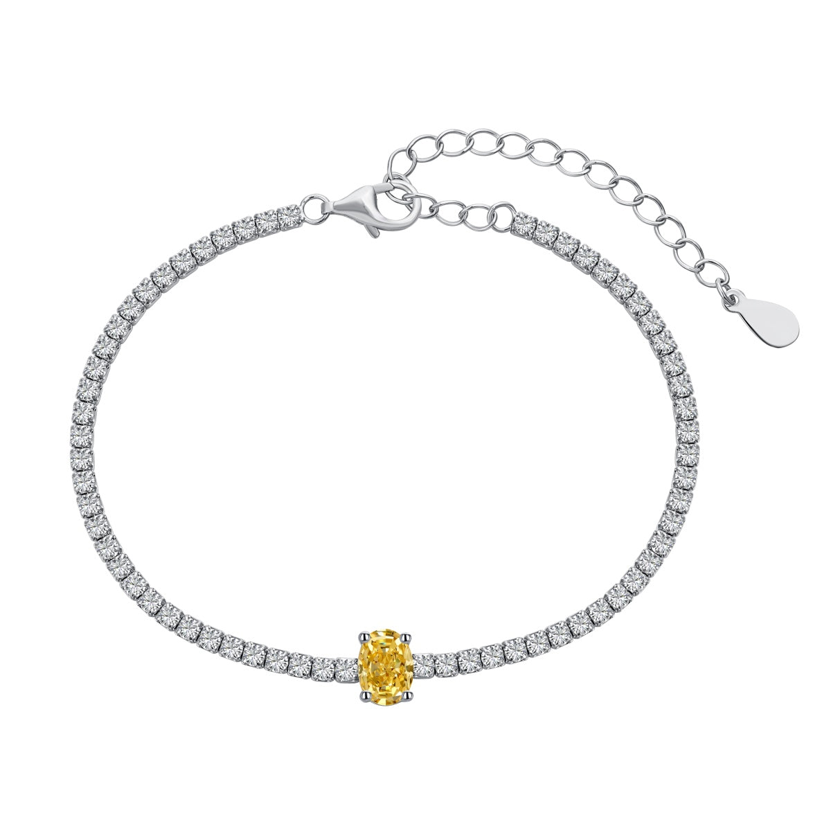 [Regalia jewelry]0.75 Carat Exquisite Oval Cut Daily Bracelet