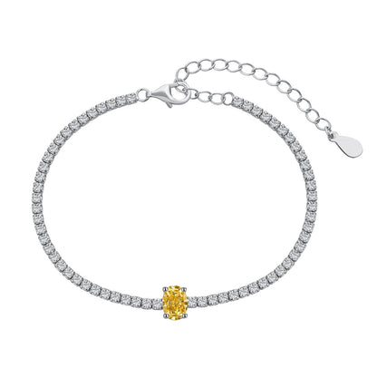 [Regalia jewelry]0.75 Carat Exquisite Oval Cut Daily Bracelet