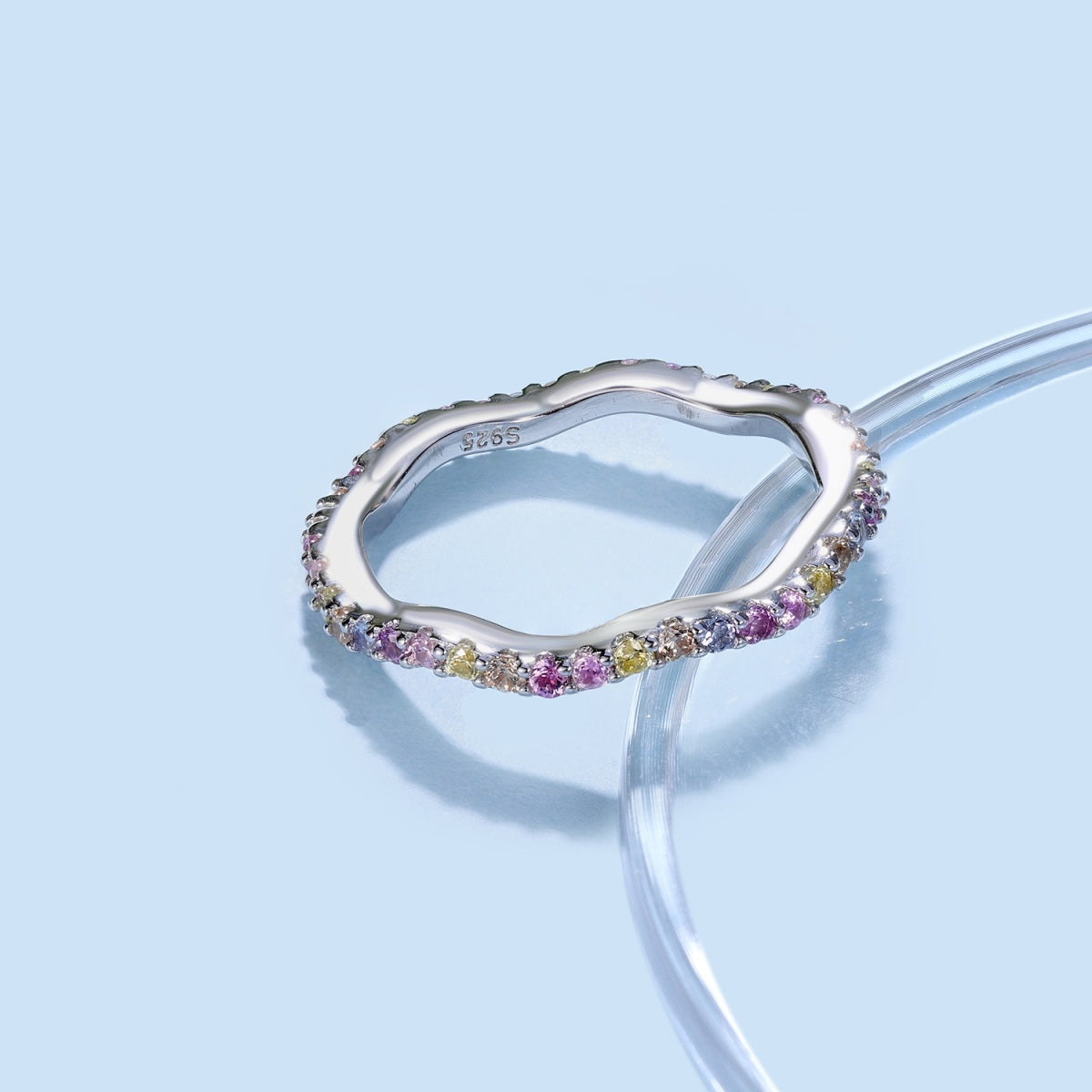 [Regalia jewelry]Dainty Colorful Round Cut Party Ring