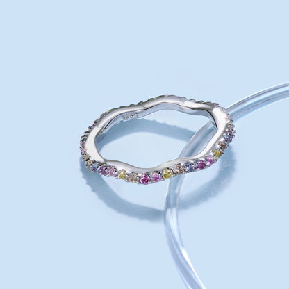 [Regalia jewelry]Dainty Colorful Round Cut Party Ring
