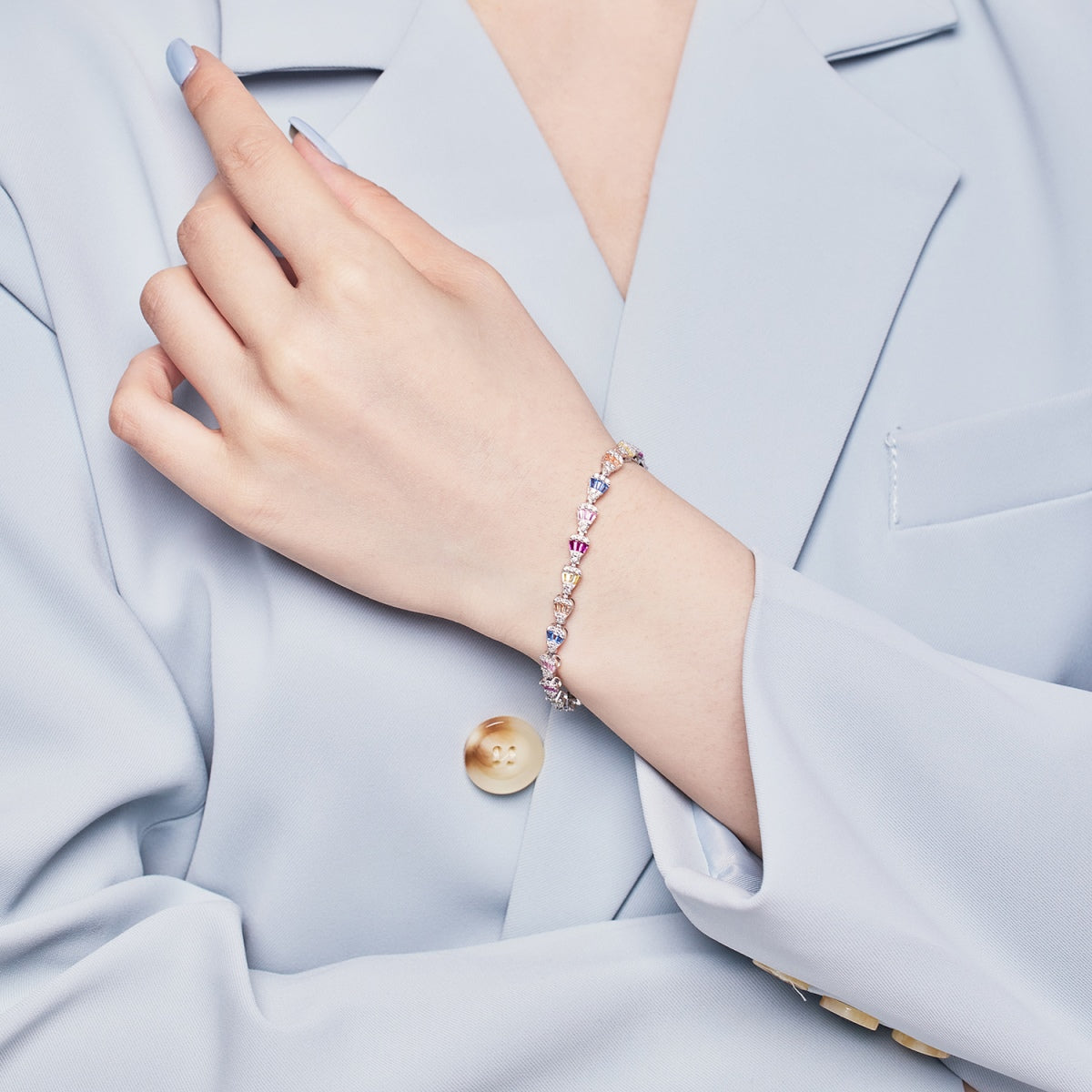 [Regalia jewelry]Radiant Water Drop Shape Daily Bracelet