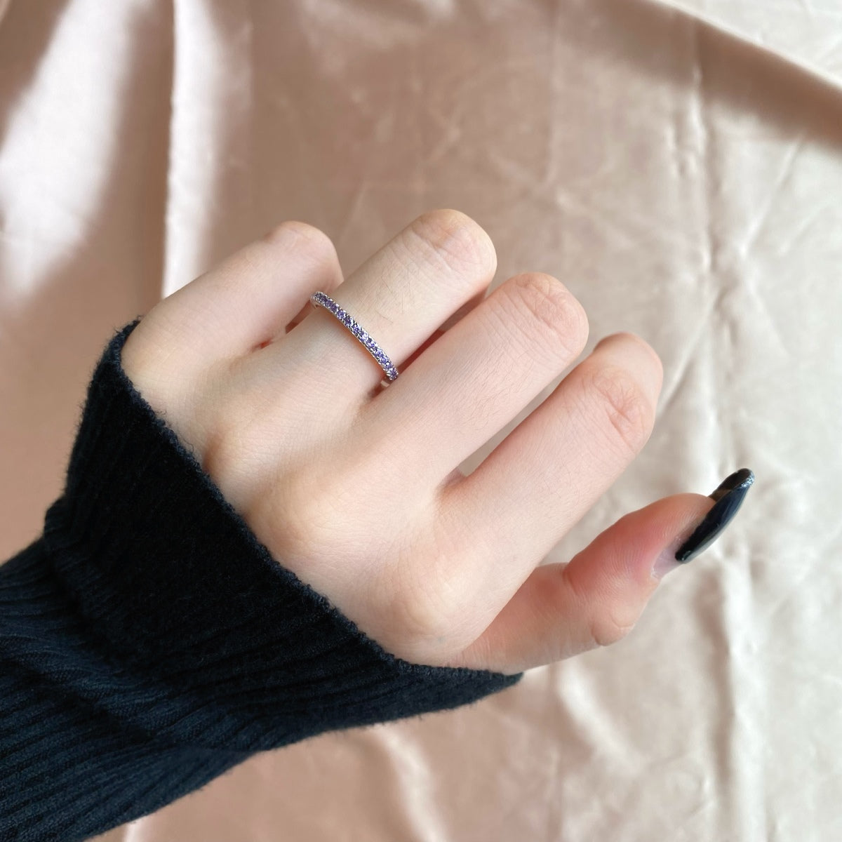 [Regalia jewelry]Delicate Sparkling Round Cut Daily Ring