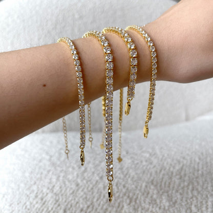 [Regalia jewelry]Sparkling Radiant Princess Cut Tennis Bracelet