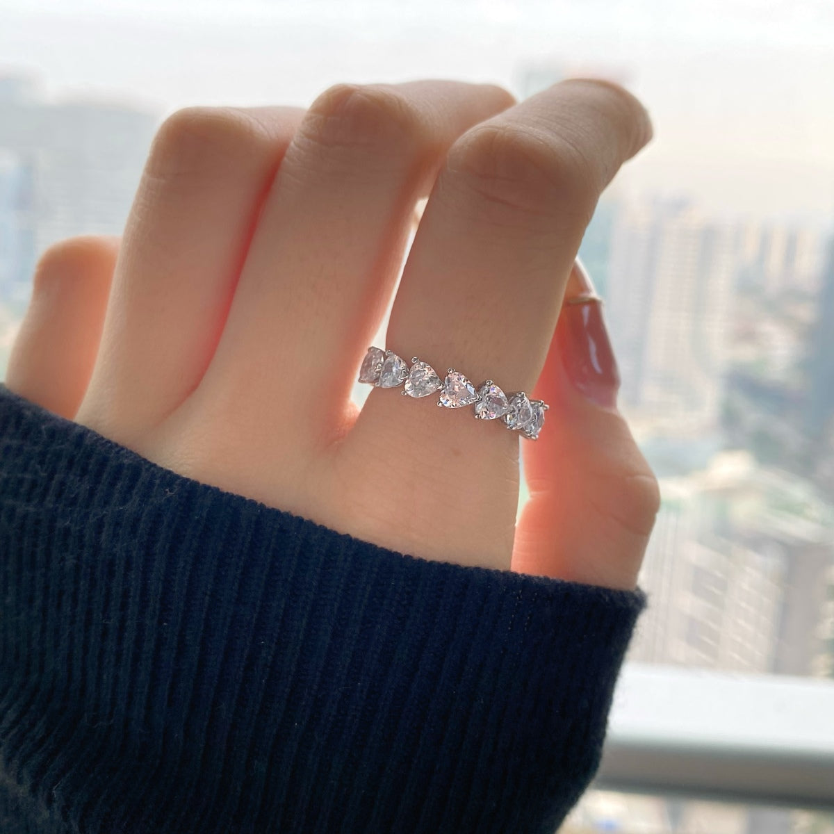 [Regalia jewelry]0.25 Carat Radiant Romance Heart Cut Lover Ring