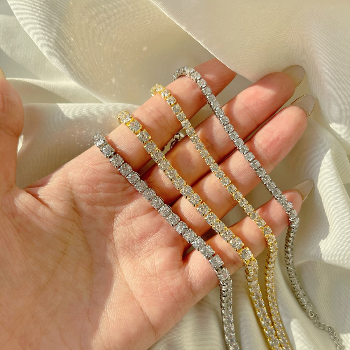 [Regalia jewelry]Sparkling Radiant Princess Cut Tennis Bracelet