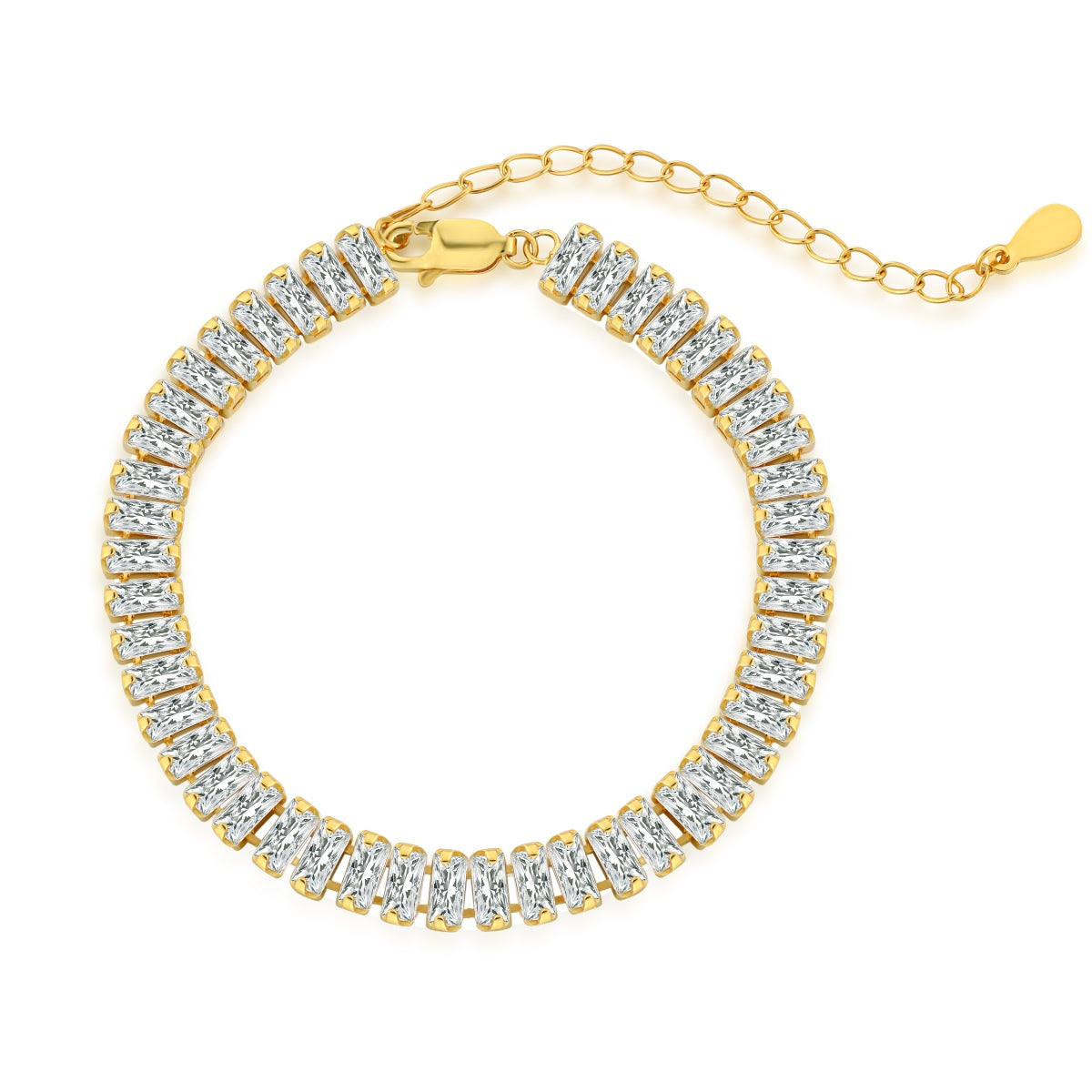 [Regalia jewelry]Exquisite Emerald Cut Daily Bracelet